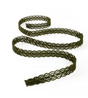 12x String Decor Grüne Filz 150 cm