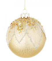 12x Kugel VT Blatt Gold D80