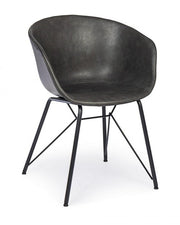 Vintage Chair Eco -Leder Anthrazit Warhol