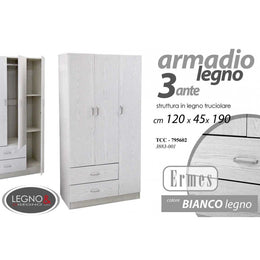 Tre Garderobe Tre Bianco mit Schubladen 120 x 52 x 190 h cm cm