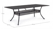 Outdoor -Tisch Ivrea rechteckig Anthrazit 107 x 213 cm