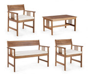 Holz Lounge Set Acacia Noemi mit Kissen
