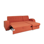 Winkelsofa Alyssa Halbinsel Reversible Orange 247x157