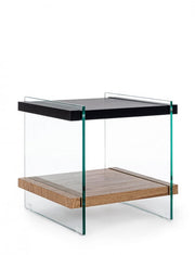 2p Linie Holz schwarz 50x50 Tisch