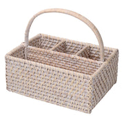 Rattanträger Rattan Algarve Rechteckige weiße CM26X20H11/22