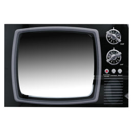 Rechteckiger schwarzer TV -Spiegel CM60x40
