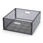 Kristallbox transparent grau H 14x31x31 cm