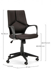 Damon Fabric Office Sessel mit schwarzer Rückenlehne