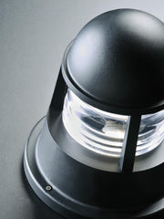 Outdoor -Lampe im Aluminium im Stempel mit transparentem Glasdiffusor und Frangiluce Graphit Flossen