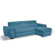 Lometo -Sofa mit Halbinselbett und reversibelem Behälter mit Wasserfallgrün Wasserfall