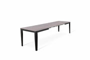 Anthrazit-Schwarz Extendable Tabelle 90 cm x 156-116 cm H. 76 cm