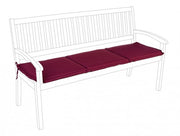 Bordeaux Poly Poly -Stoffkissen 3 Sitze