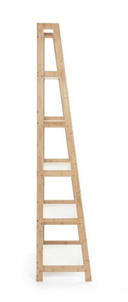 Bambusholzbuchregale in MDF lackierte undurchsichtige weiße CM 62,5x 40xh. 180