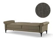 Silbera 2 -Seter -Sofa Bett grau Stoff Effez