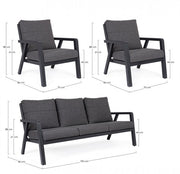 Truman Anthracite Garden Wohnzimmer Set