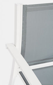 3 Gartenstücke Set Metal Bianco Metal Lounge