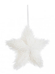 4x Anhänger funkelnder weißer Stern s