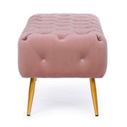Rosa Pouf Möbelbank mit Beinen 103 x46x40h cm