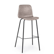 Vintage Bar Stool Beige Ecopelle Kyra CM 39 x 44 x 103,5