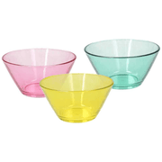Set 3 Tassen 345 CC Multicolorglas Sonnenuntergangslinie
