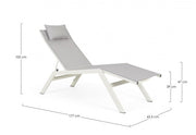 Chaise Longue C-P Krion Lunar