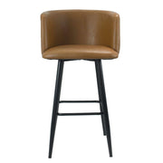 Haftstuhl in Tortora Eco -Leather mit Matt Black Legs 100 cm, 54 cm, 55 cm