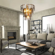 4 -Light Deckenlampe Falez Mdl3829 Fumè und Goldglas