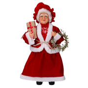 Santa Claus Stoff Lady mit roter Garland CM33.5x17H60