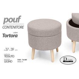 Kamera -Pouff mit Tortora Container 37 x 39 h cm cm