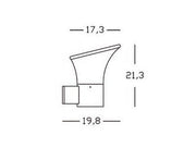 Applika an der oberen E27 Belen Aluminiumlinie