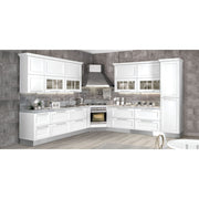 Hood aufstrebende Brooklyn -Ecke in Burnished Edelstahl 105 x 105 cm