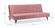 Drei Sitze Sofa Bett liegend rosa