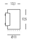 LED 10W 3000K Applique anzeigen Graphitlinie