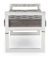Swabian Grey Velvet Bench 97 x 44