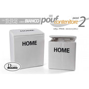 Bortabiancheria Sparrowing Clean White Pouf Container