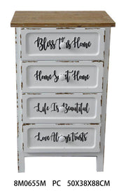 Mobile Shabby Breslavia 4 Schubladen CM50X38XH88