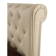 Doppelbett mit Eco -Leder -Behältercreme 180x223xh.120 cm