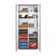 Multi -Use -Kleiderschrank schlank zwei Türen acht Regale Licht Olmo 83x29x H190 cm