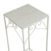 Metallsäule Milena 1-3 High White Square 30x30H73 cm