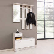 Vintage -Garderobengarderobe Weiß 100x25xh.180 cm