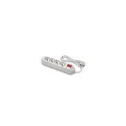 Bipasso schuko multipresses mit hellem Schalter, weißer Farbe, 4 2p+T 16A -Steckdosen, 3x1,0 mmq Kabel 1,5 Meter lang