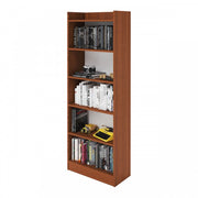 Antike Walnuss -Walnuss -Bücherregal Nobleded 6 Regale H180x64x29 cm