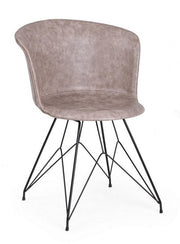 Vintage Loft Black Beige Stuhl 56 x 54 x 76 cm