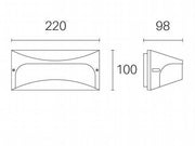 10W LED 4000K Applique Dome Grafite Line