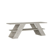 Offene Fernsehtür 2 Regale Vintage White 120x33.5x40 H cm