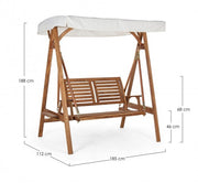 2 -Serger -Rocking Außen 185x112x188h cm