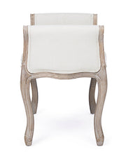 Klassische Einzelholz und natürliche Stoffbank Diva