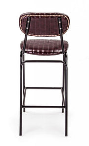 Vintage Barhocker in Simipelle Bordeaux Debbie 44x51x H100 cm