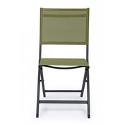 Outdoor -Stuhl im Aluminium Anthrazit Green Elin 47x57x H88 cm