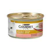 Gourmet -Gold -Tätigkeit mit Lachs Purina 85 Gramm